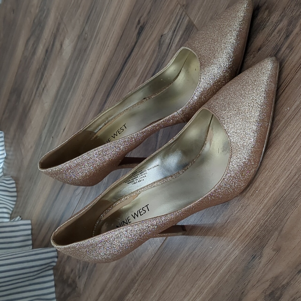 Nine West Gold heels
